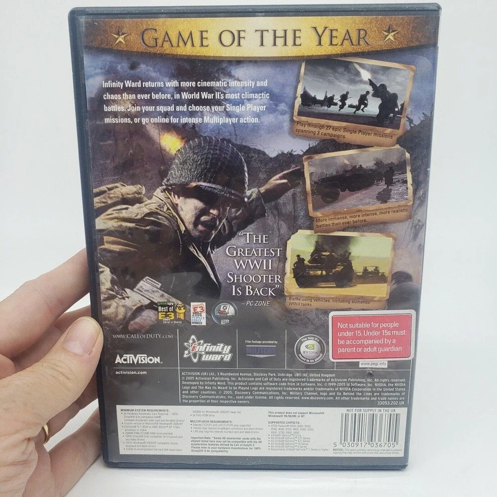 Call Of Duty 2 Game of the Year 2005 PC DVD-Rom Includes 2 new Multiplayer maps